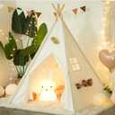 RongFa Teepee Tent for KidsPortable Children Play Tent Indoor Outdoor (White)