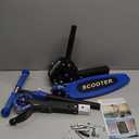 Toddler Scooter, 3 Wheels for Kids 2-7 Year Old LED Lighted, Folding Lean-to-Steer Kids Scooter with 3 Adjustable Handlebar for Boys Girls, Blue