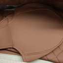 Auto Car Seat Covers Full Set Leather Cushion Protector Breathable Waterproof Seat Cover for Cars Universal Fit (Brown, Full Set Without Headrest)