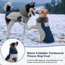 Doglay Dog Coat Waterproof Warm Dog Winter Jacket,Christmas Reflective Fleece Puppy Winter Coat with Harness Hole, Adjustable Snow Jacket for Large Dogs