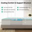 Novilla Dual Layer Memory Foam Mattress Topper with Cooling Mattress Pad Cover for Hot Sleeper, Gel Memory Foam Back Pain Relief, Breathable & Certi-Safe, Full