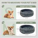 Calming Dog Beds for Small Dogs, Faux Rabbit Fur Round Anti-Anxiety Pet Bed for Kittens & Puppies, Fluffy Puppy Bed with Washable Cushion & Detachable Cover, 20"