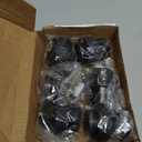 KOLAKO Door Stopper, Cylindrical Floor Door Stop, 2 Inch/Stainless Steel, Black Modern Heavy Duty Brushed Solid DoorStops with Rubber Bumper, Floor Door Stops for Bottom of Door, 6 Pack