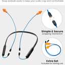 Noise Reduction Wireless Neckband Headphones with Replaceable Earbuds (Extra Set Included) - Qualcomm aptX HD, 27dB NRR, CVC Noise Cancelling Mic & 20H Playtime for Work Safety OSHA Compliant