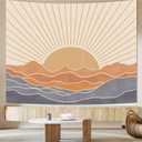 Apdidl Extra Large Boho Tapestry Wall Hanging for Bedroom Aesthetic 71"x90", Bohemian Vintage 70s Rainbow Sun Tapestries for Living Room, Big Retro Hippie Sunset Sea Backdrop for Dorm Room Decor