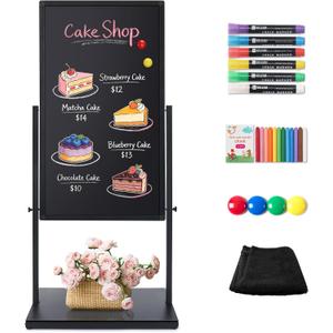 SELEAD Magnetic Chalkboard with Floor Stand, 20”x45” Large Sidewalk Board