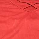 NIASHOT Womens Long Sleeves Tops V Neck Casual Fall Sweaters Shirts (Medium, 1-red)