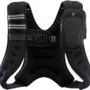 ZELUS Weighted Vest, 6lb/8lb/12lb/16lb/20lb/25lb/30lb Weight Vest with Reflective Stripe for Workout, Strength Training, Running, Fitness, Muscle Building, Weight Loss, Weightlifting, Black(12 lb)