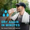 TOP-EX XL/XXL Mens Breathable Baseball Cap for Workouts, Running - Water Activated Cooling Fabric - Unstructured (White)