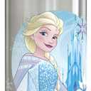Zak Designs Frozen 15.5oz Stainless Steel Kids Water Bottle with Flip-up Straw Spout - BPA Free Durable Design, Frozen Girl SS