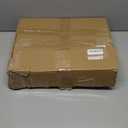 Christmas Village Set - 7 White Ceramic Houses with Remote LED Tea Lights and 7 Snow Trees, Farmhouse Christmas Decorations Indoor for Tabletop Fireplace Mantel Shelf Decor