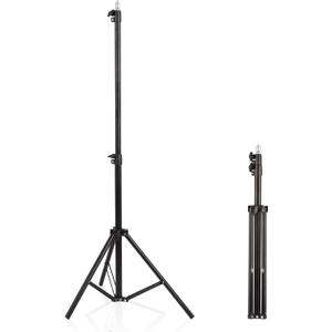 Projector Stand Tripod Adjustable,Height 22" to 63" Portable Laptop DJ Rack Stand,Stable for Projectors,Tablets, Phones & Books,Multifunctional for Indoor & Outdoor Movies-Black