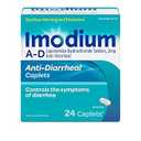 Imodium A-D Diarrhea Relief Caplets, Loperamide Hydrochloride Anti-Diarrheal Medicine, 24 ct.