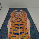 Blue Tiger Rug Washable Tibetan Tiger Area Rugs 2x5ft Runner Rug for Hallway Bedroom Kitchen Laundry Non-Slip Decorative Long Floor Mats