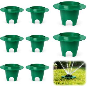Lawn Sprinkler Head Protector for Lawns Sprinklers Guards with 4 Grooves - 8 Pcs
