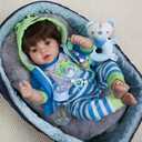 CHAREX Lifelike Reborn Baby Dolls Boy - 18 Inch Baby Toddler Soft Body Realistic Newborn Baby Doll Real Life Baby Dolls Toy Gift with Accessories for Kids Age 3+