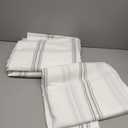 NICETOWN Farmhouse Linen Curtains for Bedroom, French Grey Stripes, Privacy Light Filtering Drapes Rod Pocket Back Tab, Boho Chic Curtains for Living Room, 1 Pair, 52W x 84L