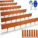 20ft Metal Edging Landscape 6 Pack 8 inch, Decorate Lawn Yard and Garden