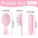 48 Pcs Mini Wet Hair Brush & Mini Combs Set, Bridesmaid Gifts, Spa Party Supplies, Hair Brush 24 Detangler Small Brushes 24 Plastic Combs