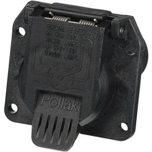 Pollak 11-893P RV 7-Way Socket (Oem Style) , Black