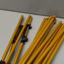 SunyesYoon Display Golden Easel Stand - 63" Artist Instant Tripod Collapsible Portable Floor Easel - Adjustable Art Poster Easy Folding Metal Stand for Display Show, Wedding, Painting