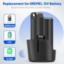 ARyee 12V 4.0Ah Replacement Battery Compatible with Dremel B815-01 8240 8250 8260 Cordless Tools Li-ion Battery (Not for Dremel 8200,8220)