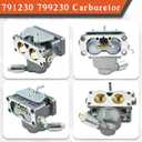 labwork 791230 Carburetor Carb with Gasket Kit Replacement for V-Twin 4 Cycle 20HP 21HP 23HP 24HP 25HP Vertical Engines Replacement for 799230 699709 499804 MIA10632