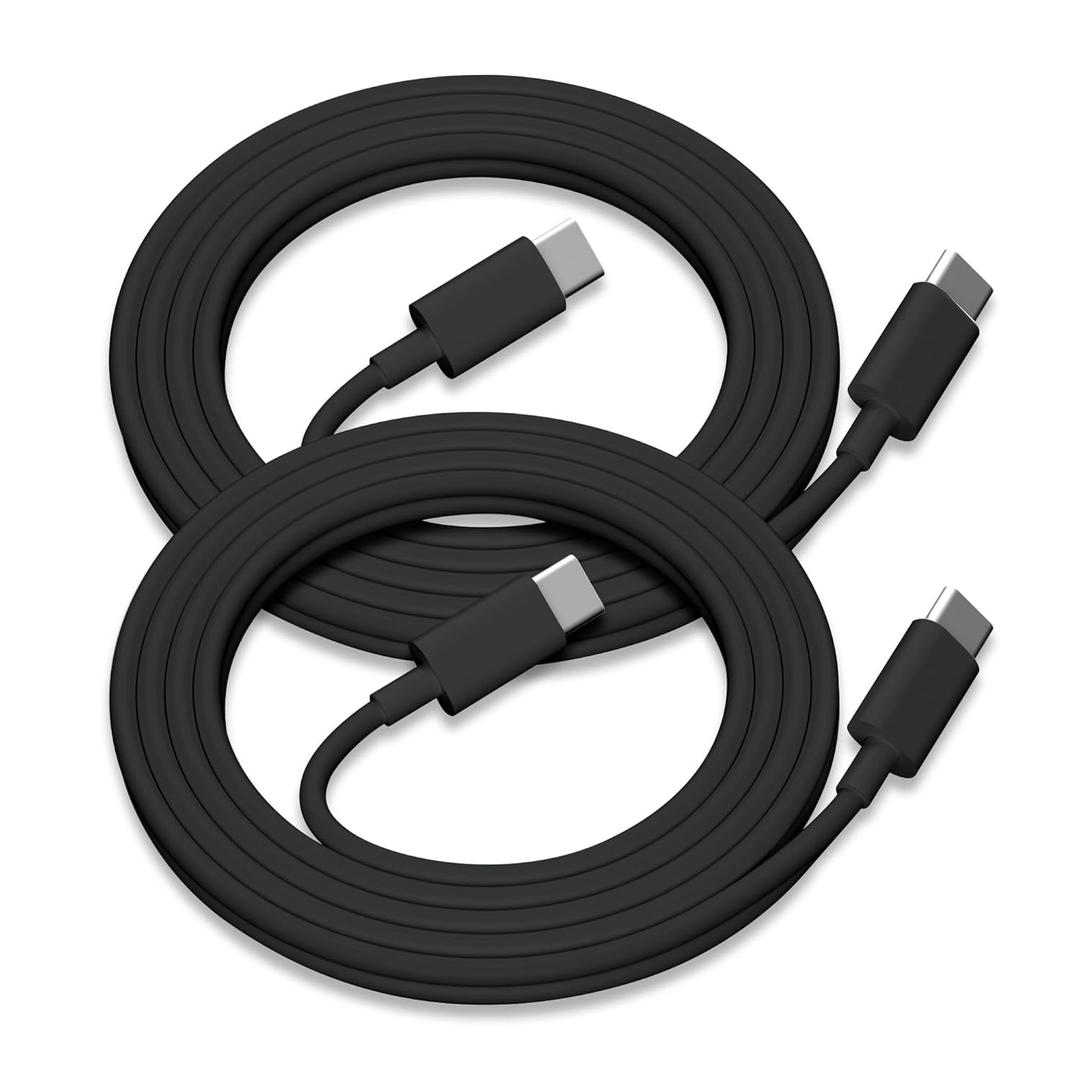 2Pack for Apple USB C to USB C Charging Cable 3ft 60W,Type C to Type C Fast Charger Cord,for iPhone 16 E/17/Air/15/Pro/Plus/Pro Max,for MacBook Pro/Air,for iPad Pro12.9/11in,Air 4/5,Mini 6/7 - Black