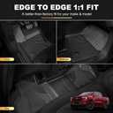 AOMSAZTO Floor Mats for Ford Ranger SuperCrew Cab 2019-2023, 1st & 2nd Row All Weather Protection Car Floor Liners Waterproof Anti Skid Mats