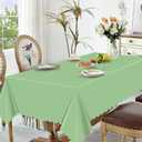 2 Pack Plastic Sage Green Tablecloth, Disposable Scalloped Table Cloth for Rectangle Tables for Wedding Bridal Shower Baby Shower Birthday Tea Garden Party, 54 X 108Inch (Sage Green, 2 Pack)