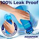 Nakii Filtered Water Bottle, Leakproof, BPA-Free, Motivational Markings, Travel, Everyday Use. 40-Gallon Filter, Replaces 300 Plastic Water Bottles. Includes 1 Filter, 22 FL Oz, Blue by Aquaphor