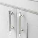 10 Pack Brushed Satin Nickel knurled Cabinet Pulls,3 Inch(76mm) Hole Centers Solid Heavy Duty Kitchen Cabinet Handles Hardware for Cabinets and Drawer