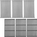 17" Grill Grates and Emitter for Charbroil TRU Infrared 4-Burner 463255020 463242715 463242716 463276016 466242715 463257520 Parts for Charbroil Grill Replacement Parts