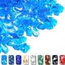 GRISUN 20 Pounds Caribbean Blue Fire Glass for Fire Pit - 1/2 Inch Tempered Glass Rocks for Natural or Propane Fireplace, Safe for Outdoors and Indoors Firepit Glass