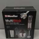 Mueller Multistick 5-in-1 Immersion Blender Handheld, 12 Speed Hand Mixer-Turbo Boost, Heaviest Duty Copper Motor, Titanium reinforced Blades Hand Blender, Milk Frother Wand, Whisk, Beaker, Chopper, Grey