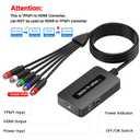 Component to HDMI Converter, 1080P YPbPr to HDMI Converter with Female YPbPr Connector - for Connecting Retro Gaming and Legacy Devices with Male Component Output to HDTVs