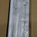 White Extra Long Curtain Rods 120-inch To 170-inch, 1" Heavy Duty Curtain Rod for Outdoor Pato, Living Room, Bedroom, Metal Modern Curtain Pole with End Caps, 10 to 14.2 ft Drapery Rod