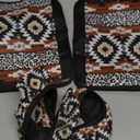 Coldinair 3PCs Fashion Leopard Aztec Print Universal Car Steering Wheel Cover and Seat Belt Shoulder Pads for Most Cars,Truck SUV for Women