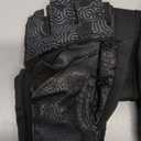 Harbinger Pro Wristwrap Gloves 3.0 - Enhanced Grip, Superior Wrist Support, Breathable 4-Way Stretch Lycra, Durable Leather Palm, Half-Finger Design for Weightlifting, Fitness Training, Women's (Large, Black)