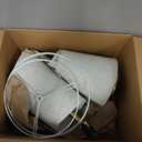 23" Set of 2 Black Ceramic Farmhouse Table Lamp with Ginger Jar Design, Bedside USB Lamps for Living Room,Dining Room,Bedroom,Office,Nightstand,End Table