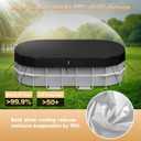 LXKCKJ 7x13 FT Oval Pool Cover with Above Ground Pool, Solar Rectangular Pool Cover Protector, Winter Pool Cover with Accessories Set Ideal for Cold and UV Resistant, Dustproof (Black)