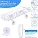 2 Pcs Plant Window Shelf, Window Plant Shelves with Bracket,15in Transparent Acrylic Sill Extender with Suction Cup, Floating Shelf for Plants Apply to Succulents, Seed Plant