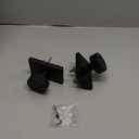 Mega Handles Ribba Dummy Door Handles - 2 Pack Heavy Duty Black Door Handle, Non-Turning Door Handle for Hallway, Closet & French Doors, Single Side, Fits All Standard Doors - Matte Black