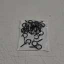 ADIIL 20 PCS Q Hanger Hooks with Safety Buckle, Windproof Screw Hooks for Hanging Outdoor String Lights, Plants, Christmas Patio Lights, 2.2 Inches, Black