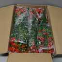 Yastouay Artificial Flowers for Outdoors UV Resistant, 22 Bundles Red Realistic Fake Outdoor Flowers Fake Plants, Faux Flowers for Outdoor Planters Front Porch Garden Window Box Farmhouse Decor