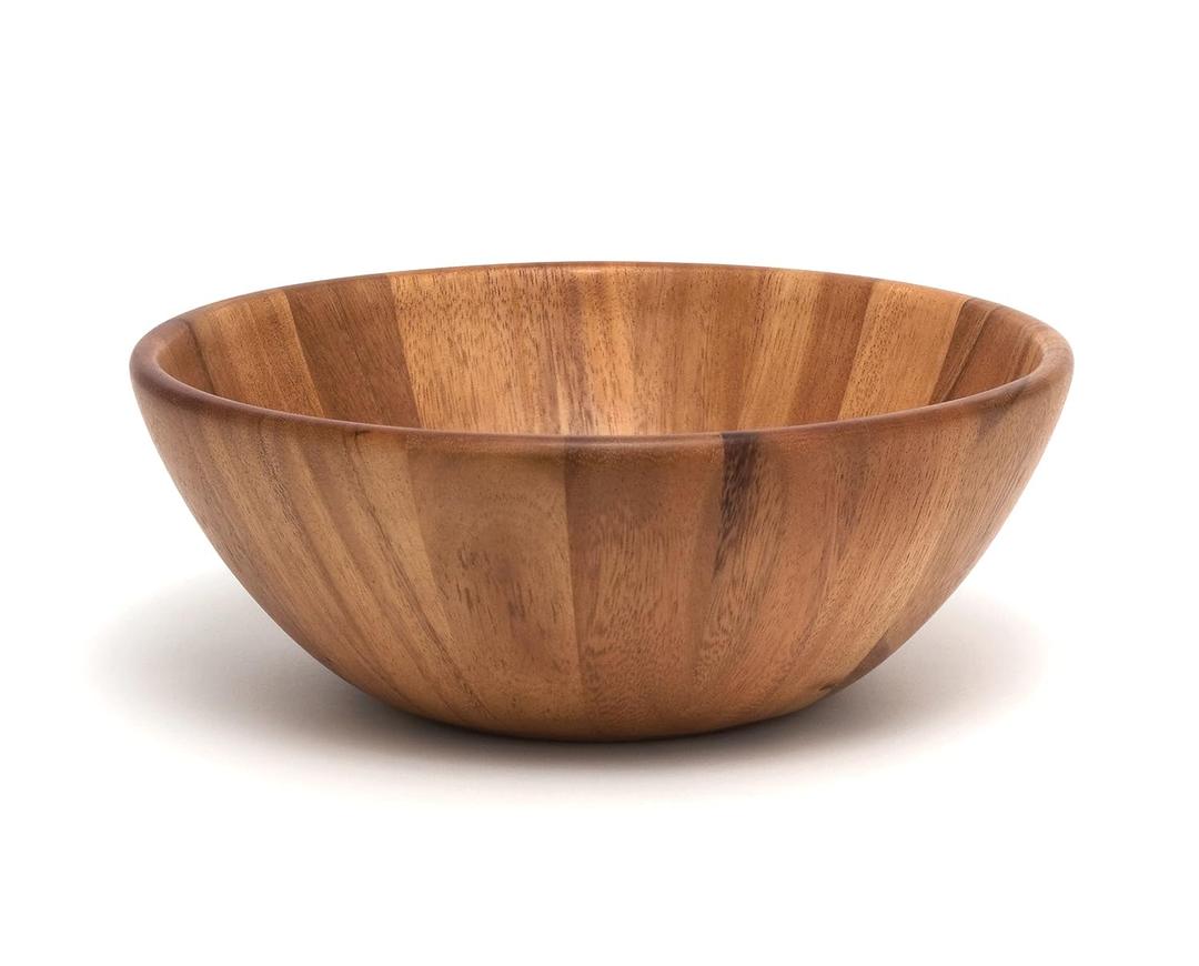 Lipper International Acacia Round Flair Bowl (Large)