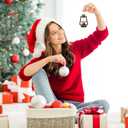 Amosfun 10pcs Miniature Kerosene Lamp Decor Vintage Style Hanging Light Ornament for Xmas Halloween Home Decoration Retro Design (As Shown 2)