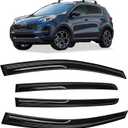 Durable Tape-on Rain Guards Side Window Visor,Window deflectors for 2017-2022 KIA Sportage,Vent Deflector,Window Visors,4 Pcs