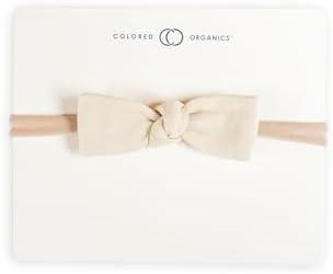 Colored Organics Baby Organic Cotton Dainty Bow Headband - Infant Girls - Natural
