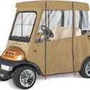 Golf Cart Cover by Greenline Eevelle | Durable 4 Passenger Golf Cart Covers and 2 Passenger Golf Cart Enclosure | Comes with Hinged Door, Perfect Fit for Club Car, Yamaha, EZGO, and All Models